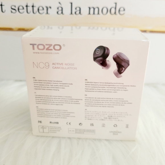 Tozo Active Noise Cancelling Wireless Earbuds, Waterproof Bluetooth Headphones - Picture 3 of 9